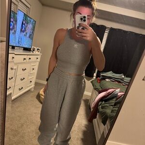 Adidas Women's Heather Gray Joggers